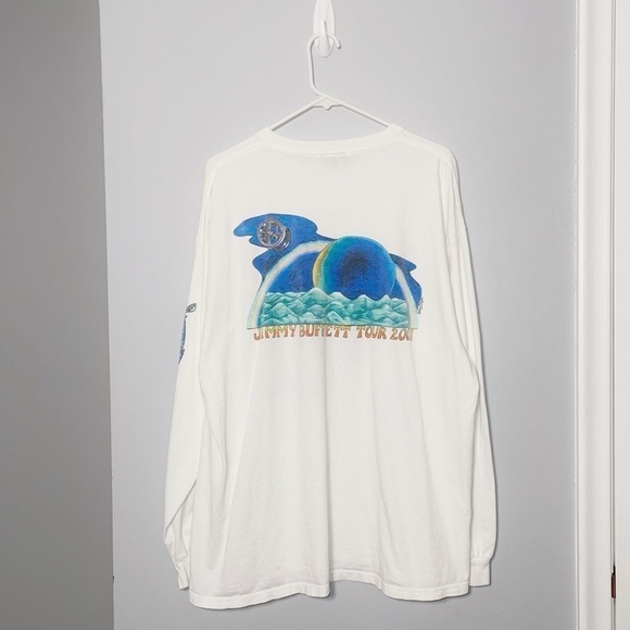 Vintage Jimmy Buffet Concert Tee Long Sleeve T Shirt 2001 Beach Odyssey - Picture 3 of 8
